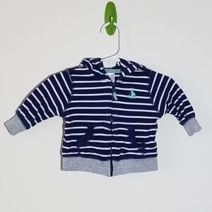 Carter's Striped Sailboat Hoodie 3m